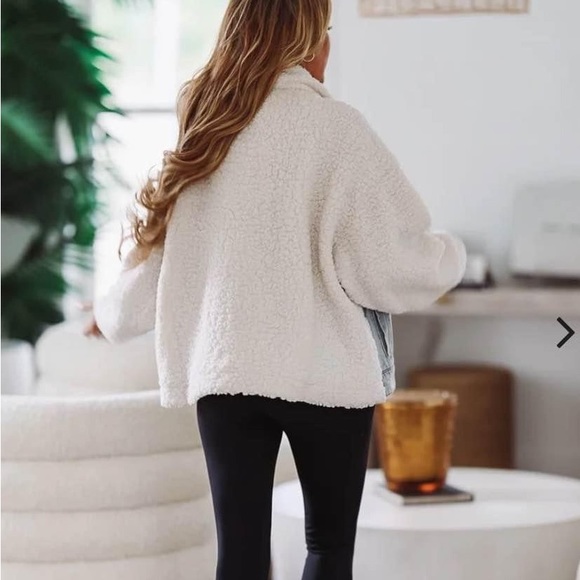 NWT Denim Sherpa Jacket - Picture 2 of 5